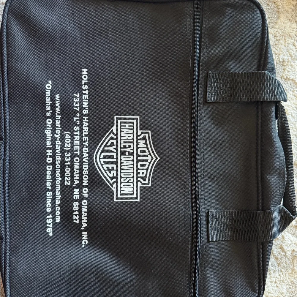 Harley-Davidson Black Laptop Briefcase with White Logo